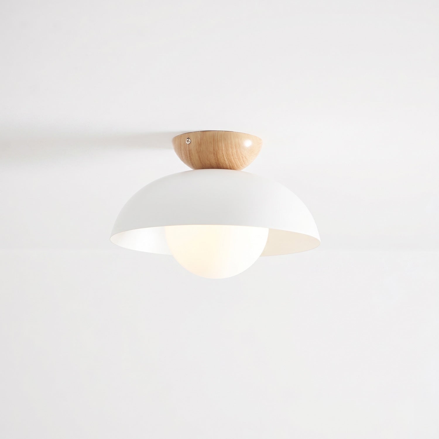 Sloped Ceiling Light Fixture White Glass Shade E26 Base Vaulted Room