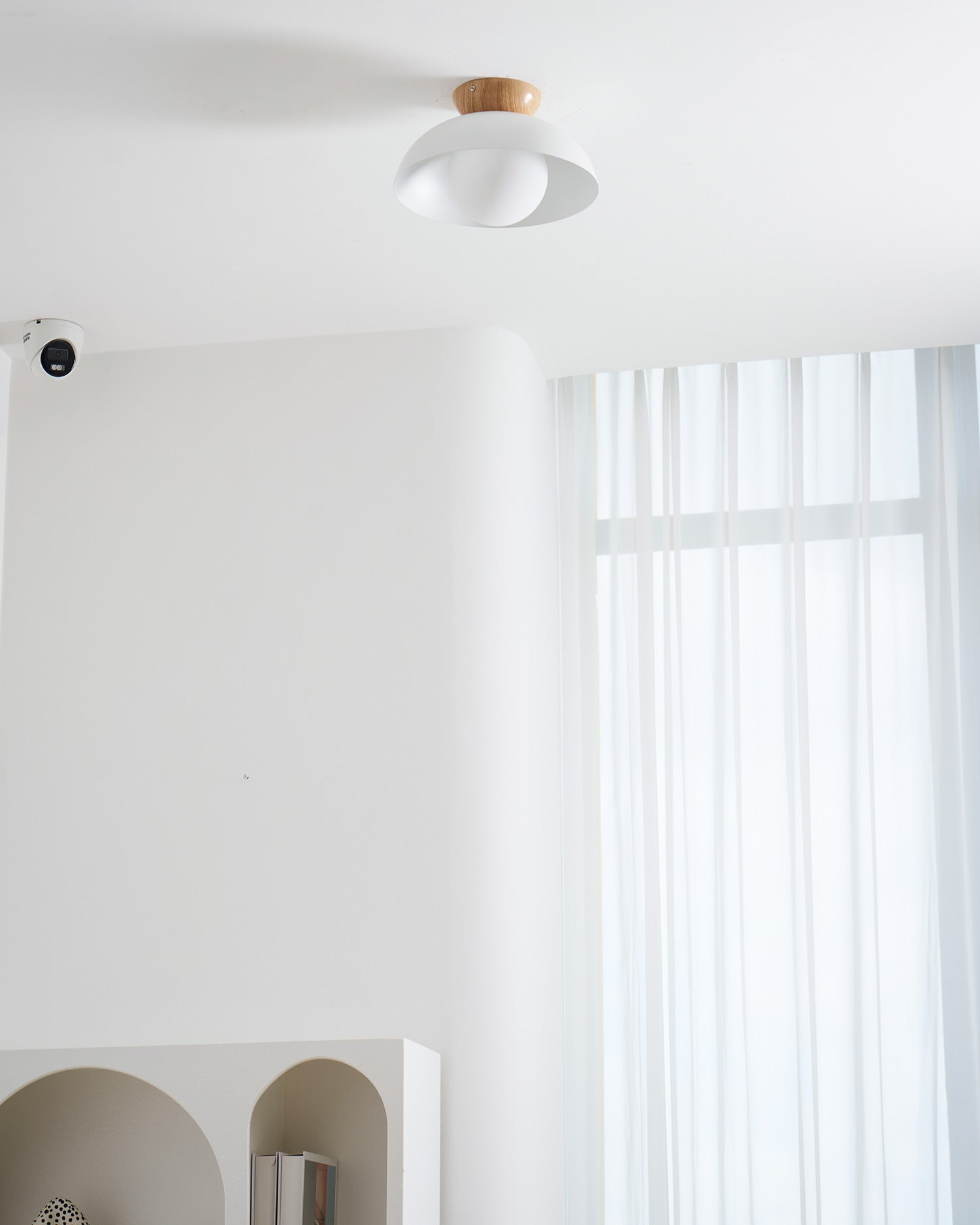Sloped Ceiling Light Fixture White Glass Shade E26 Base Vaulted Room