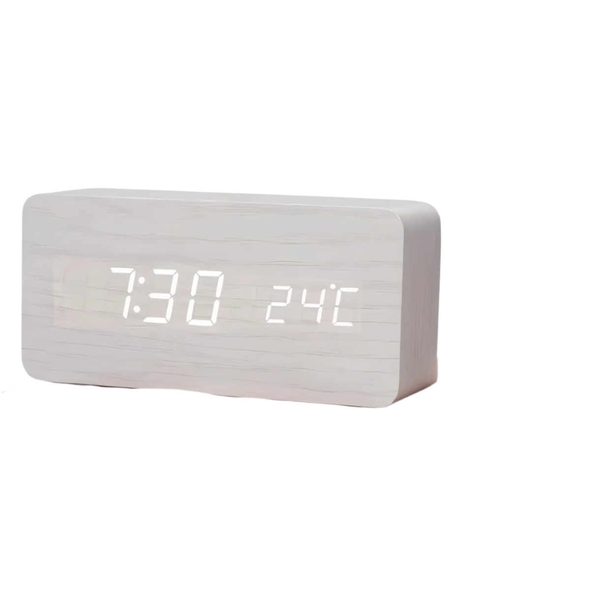Digitalt LED vækkeur med temperaturmåler