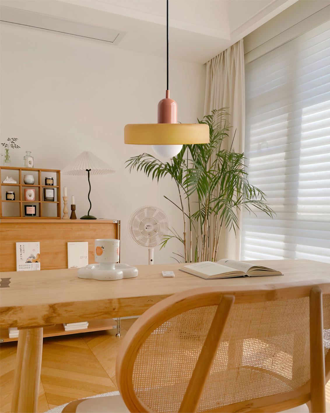 Frosted Glass Orb Pendant Light with Glass Disc Brim Bedside Reading