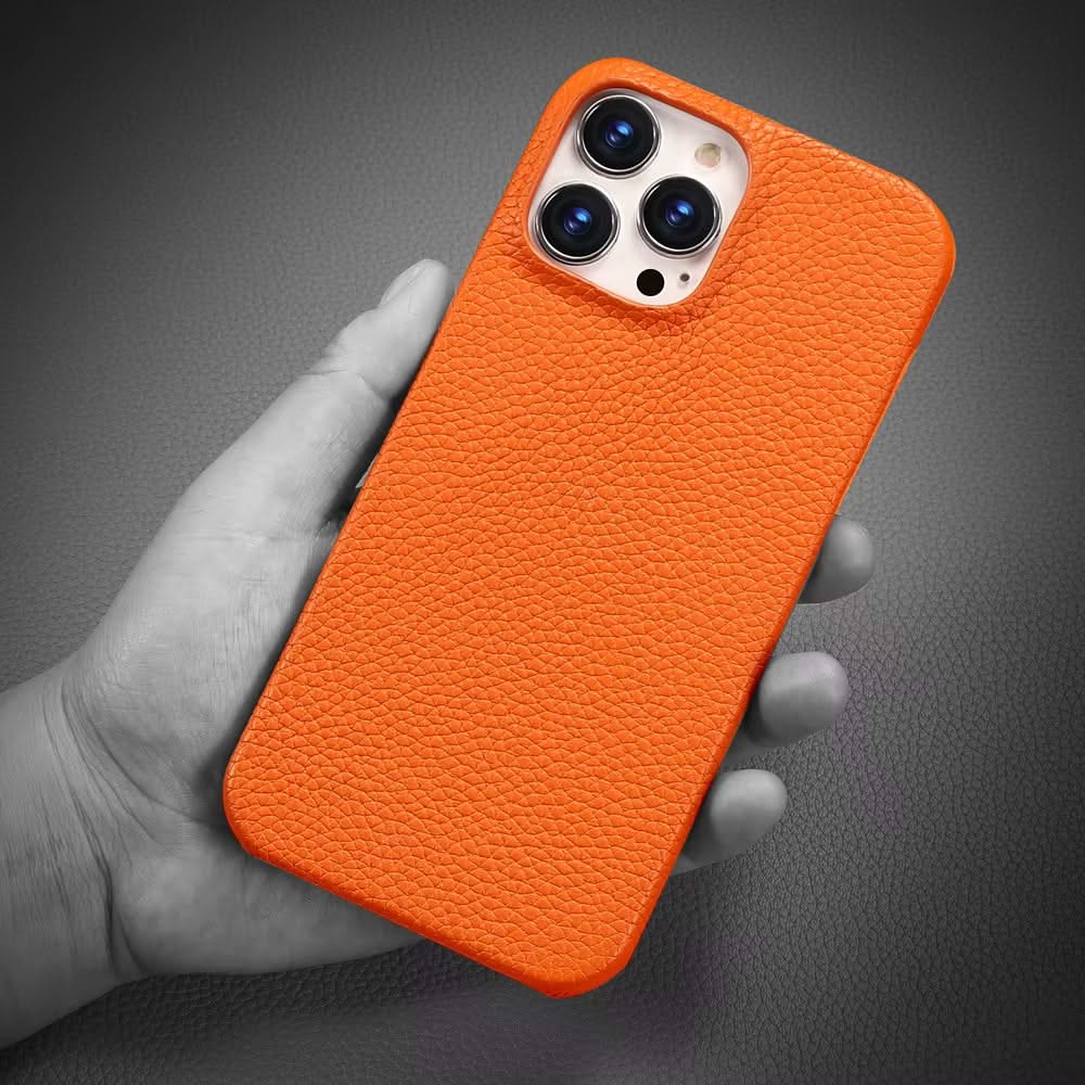 iPhone Leather Case MagSafe Compatible Slim Raised Camera Edge