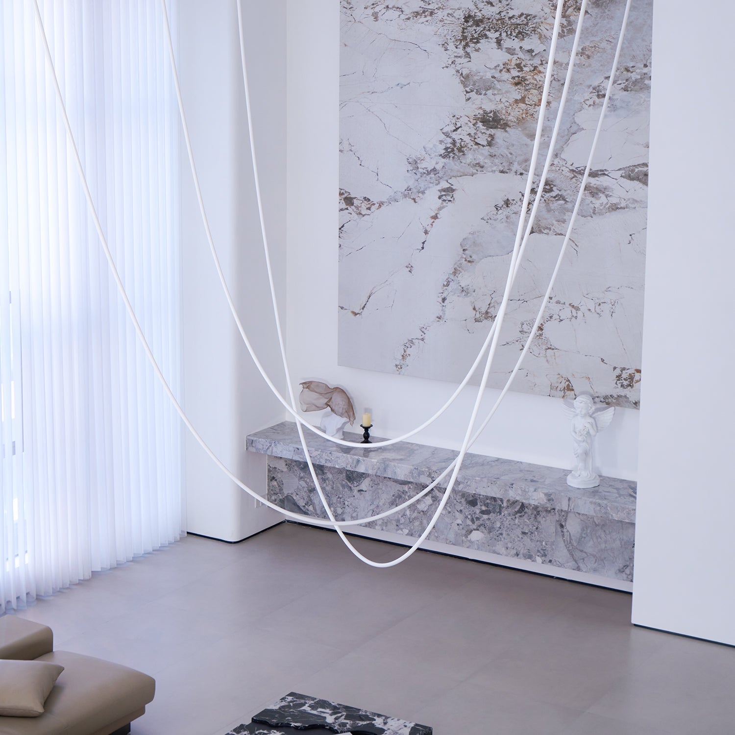 Flexible LED Ribbon Pendant Light Silicone Strip Custom Length Lighting
