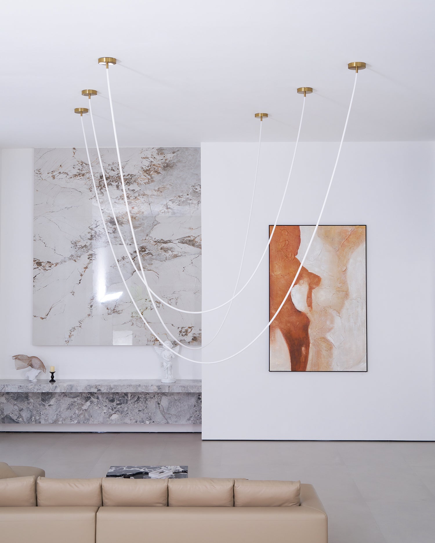 Flexible LED Ribbon Pendant Light Silicone Strip Custom Length Lighting