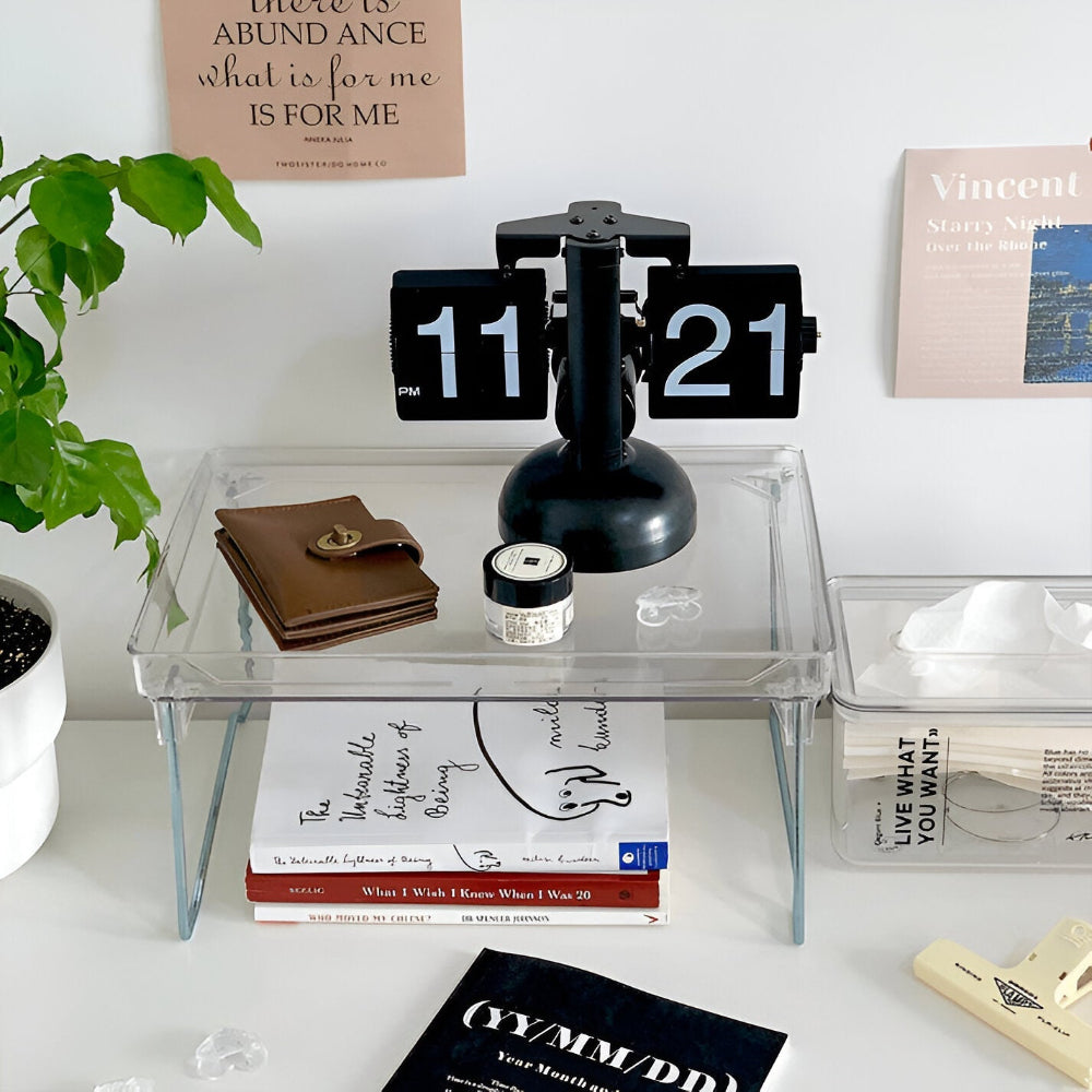 Flip bordur mekanisk bladdisplay med delt display og rund metalbase