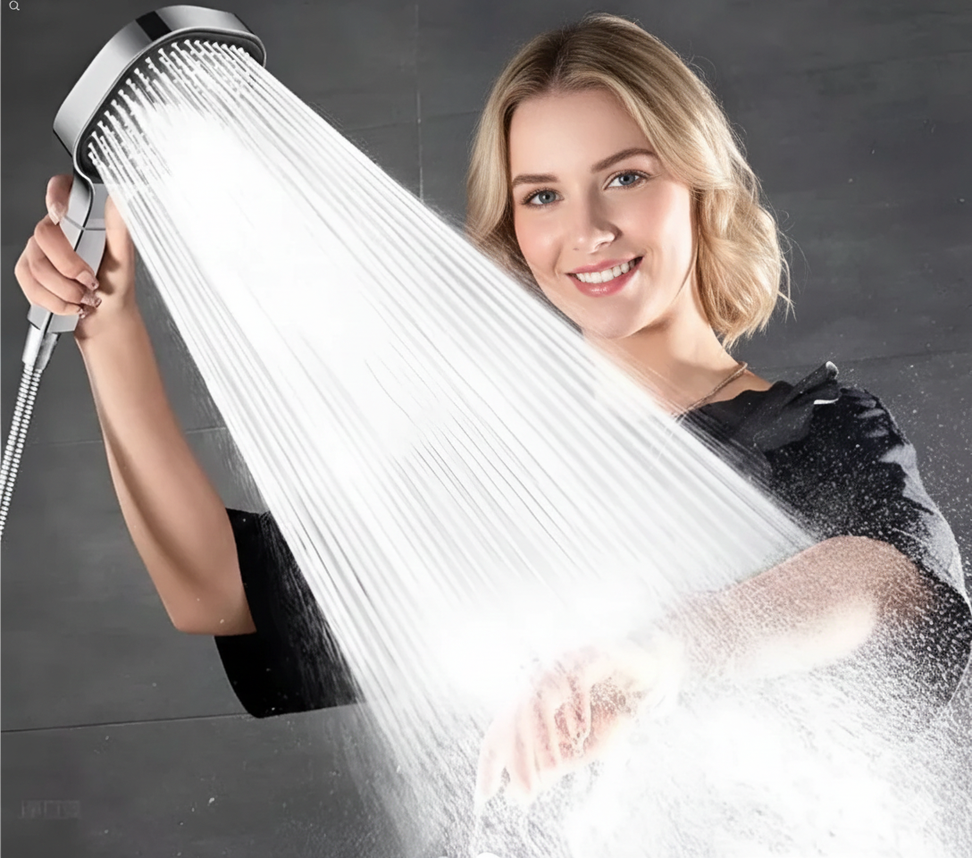 High Pressure Shower Head Filtered Handheld with Turbo Boost for Low Pressure