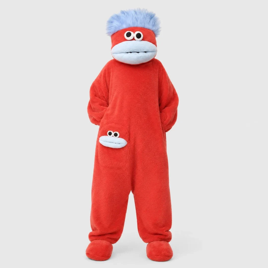 Monster Onesie Pajamas Adults Hooded Flannel Unisex