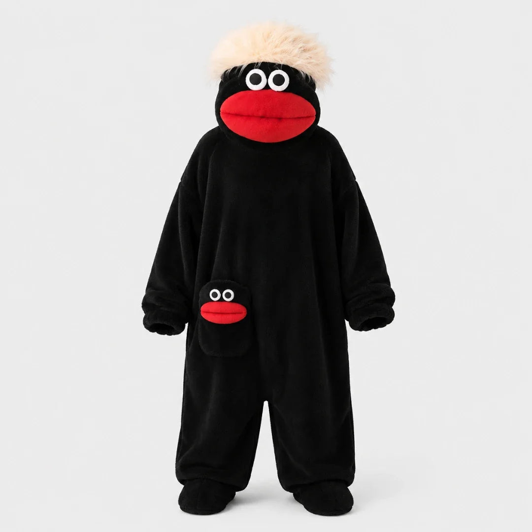 Monster Onesie Pajamas Adults Hooded Flannel Unisex