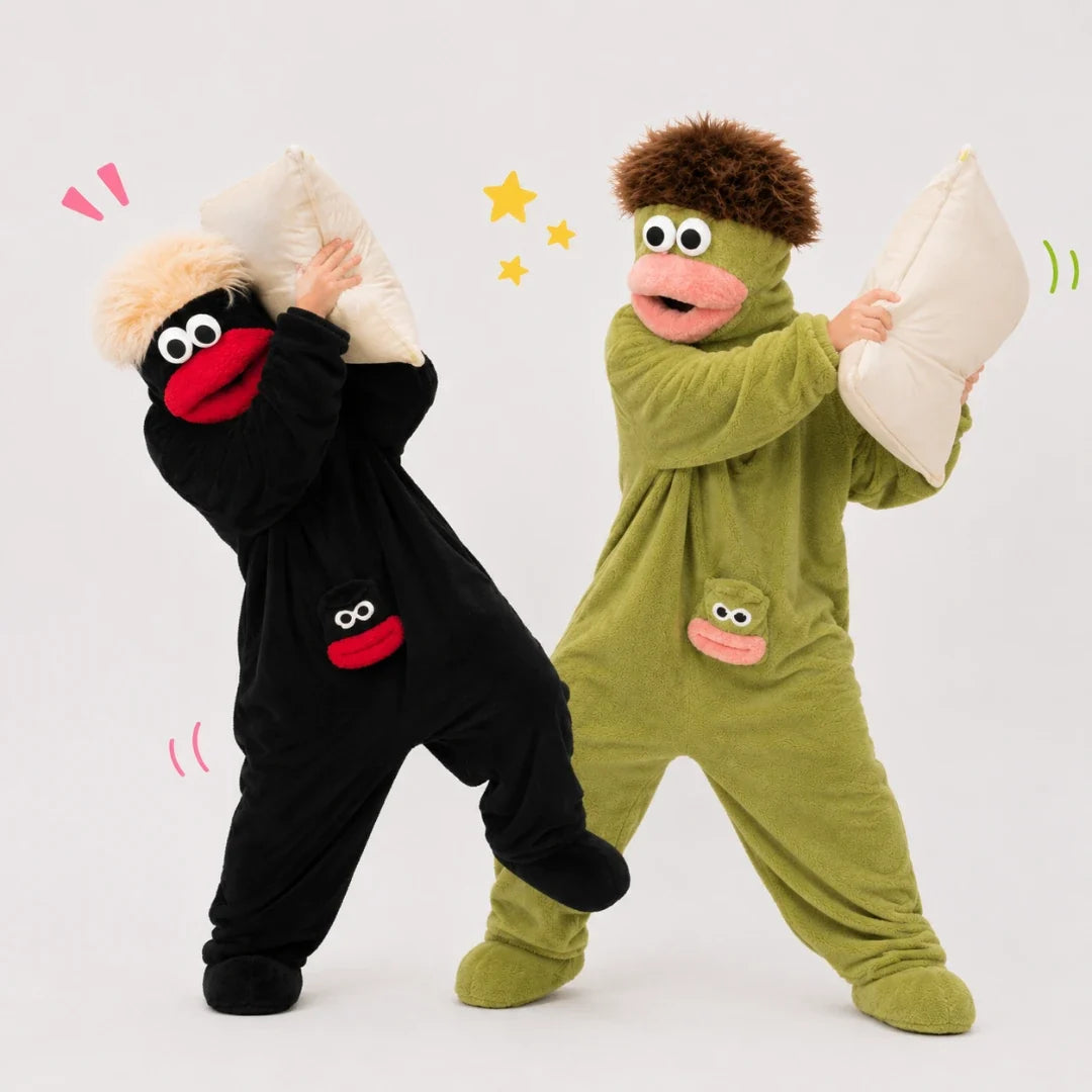 Monster Onesie Pajamas Adults Hooded Flannel Unisex