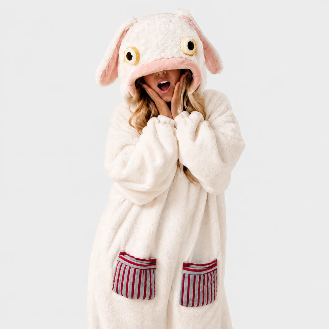 Monster Onesie Pajamas Adults Hooded Flannel Unisex