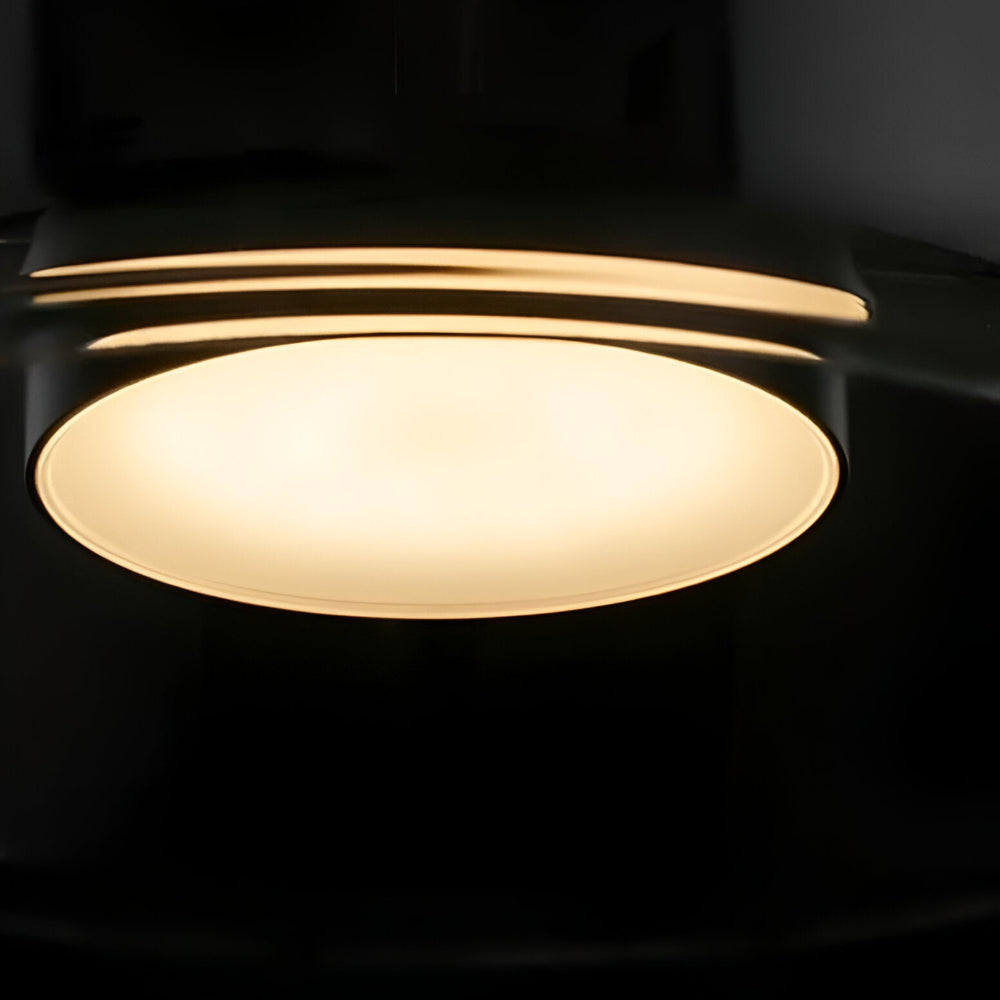 Hængende vedhæng i ravfarvet glas med indvendig LED lyskilde