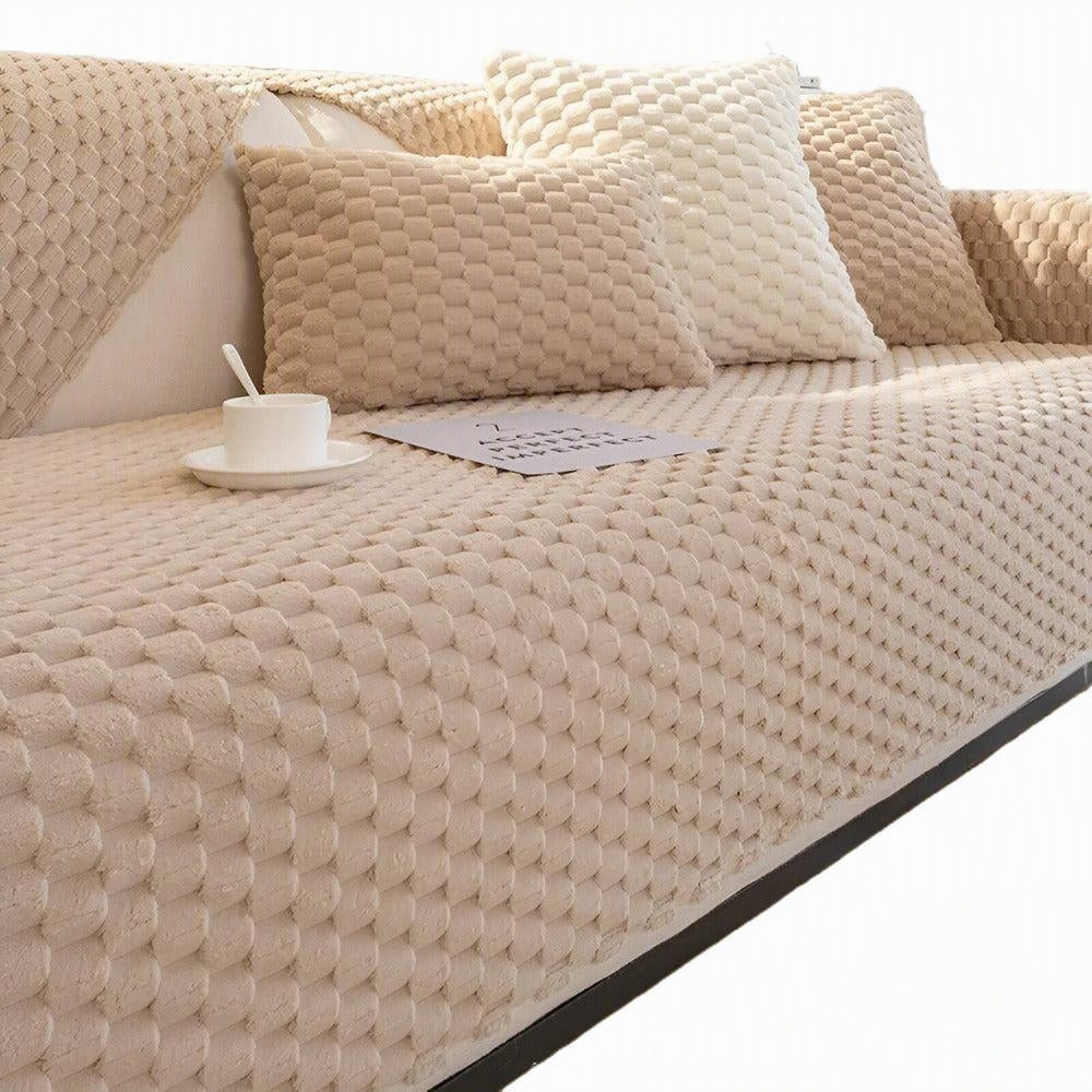 Honeycomb Ternet Dyb Vaffel med Tuftet Lang Luv