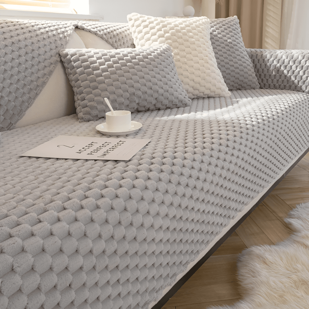 Honeycomb Ternet Dyb Vaffel med Tuftet Lang Luv