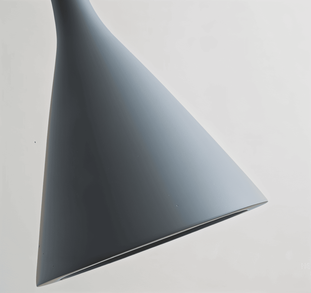 Konisk metalpendellampe med downlight