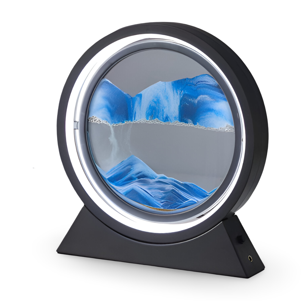LED-bordlampe med 3D-aroterbart dekorativt design