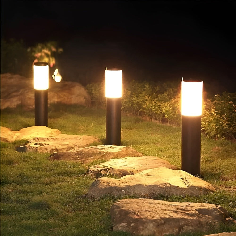 LED solcellepullert udendørs havelampe med skumringssensor