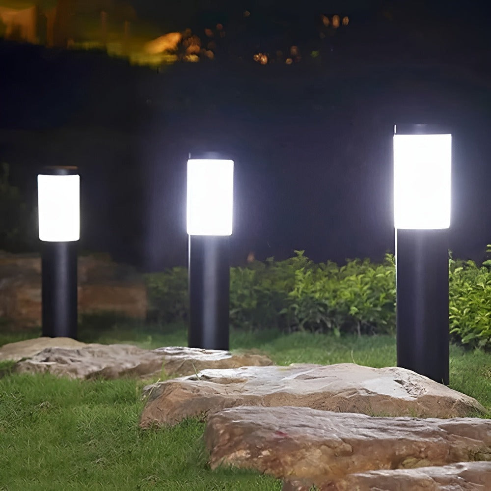 LED solcellepullert udendørs havelampe med skumringssensor