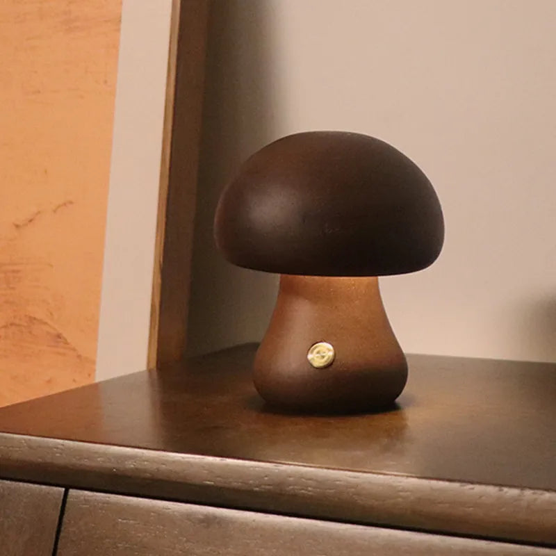 Ledningsfri bordlampe med paddehatte genopladelig LED med touchfunktion