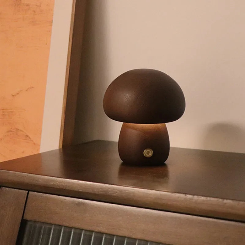 Ledningsfri bordlampe med paddehatte genopladelig LED med touchfunktion