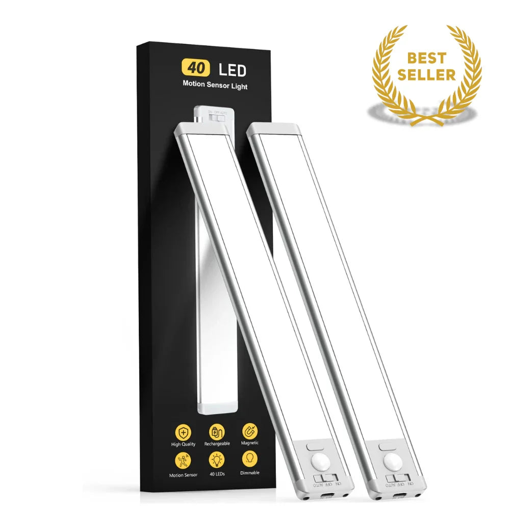 Motion Sensor Light Battery Operated Magnetic Mount for Closet and Hallway