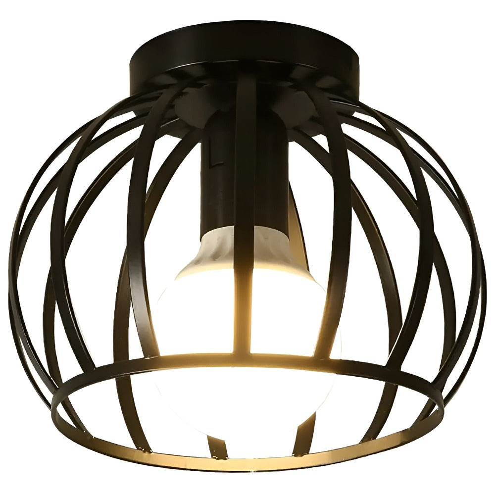 Loftlampe i metal industrielt burdesign med E27