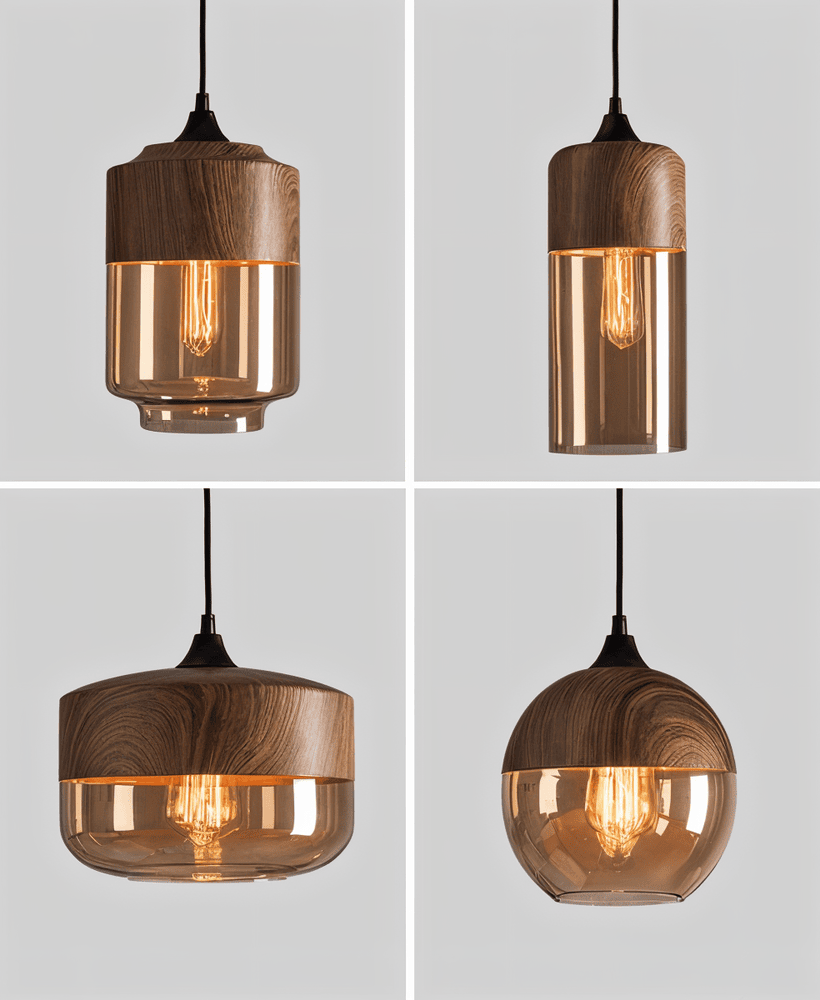 Glasoria Pendel Retro Moderne Pendellampe i Glas