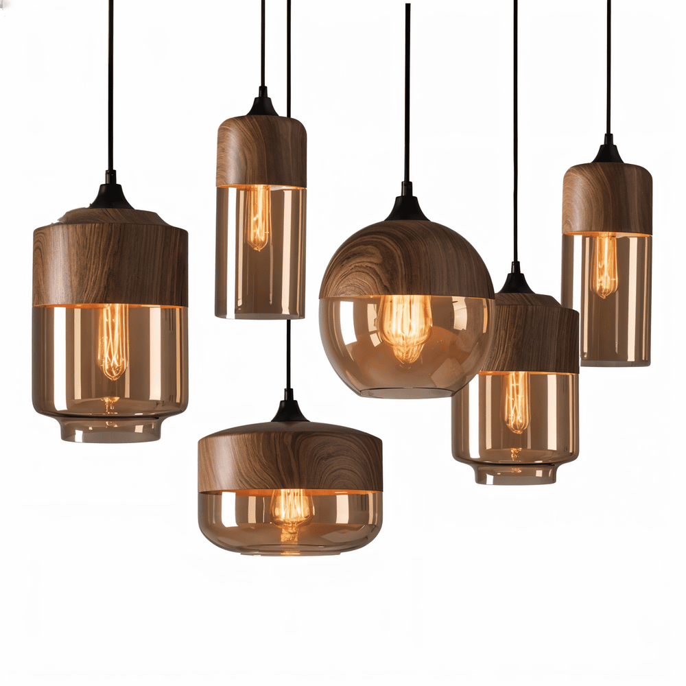 Glasoria Pendel Retro Moderne Pendellampe i Glas