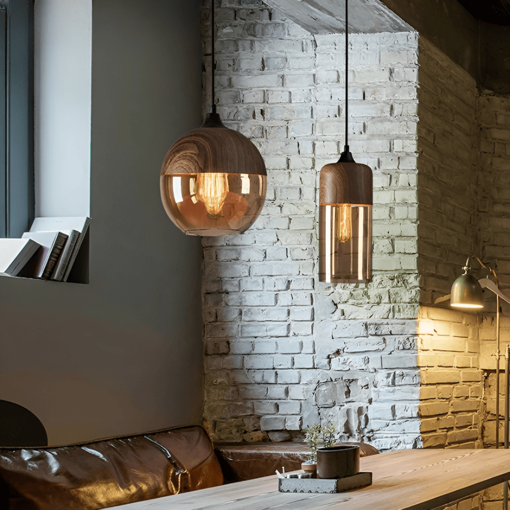 Glasoria Pendel Retro Moderne Pendellampe i Glas