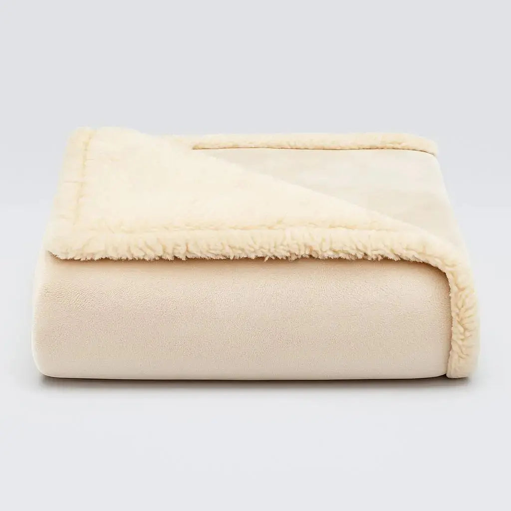 Waterproof Throw Blanket Reversible Sherpa and Flannel