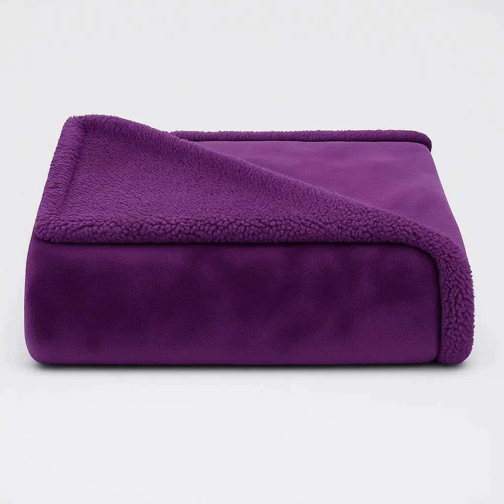 Waterproof Throw Blanket Reversible Sherpa and Flannel