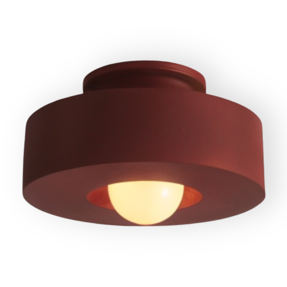 Metal loftlampe med rund cylinderform
