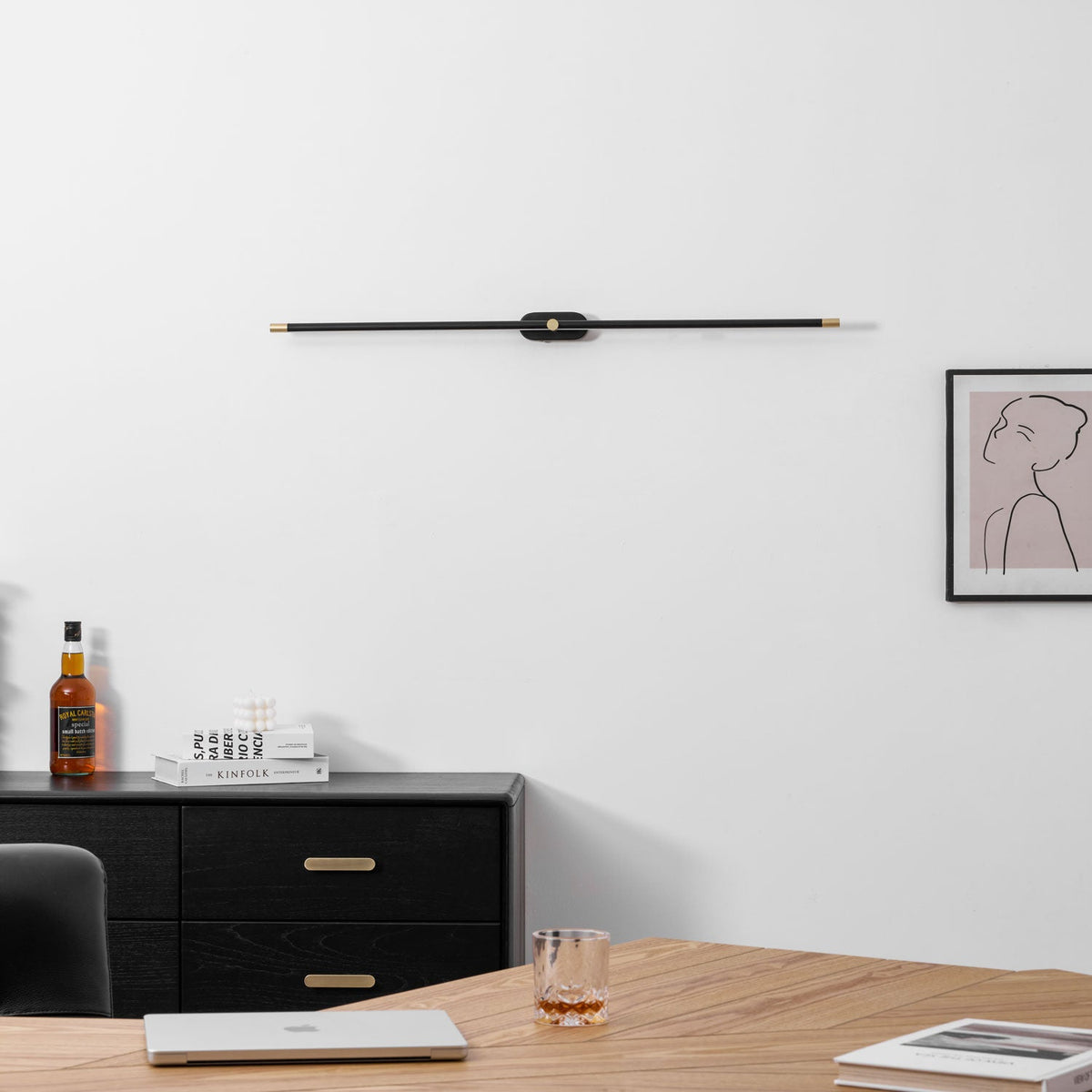 Rechargeable Wall Light Cordless LED Bar with Remote and USB C Charging