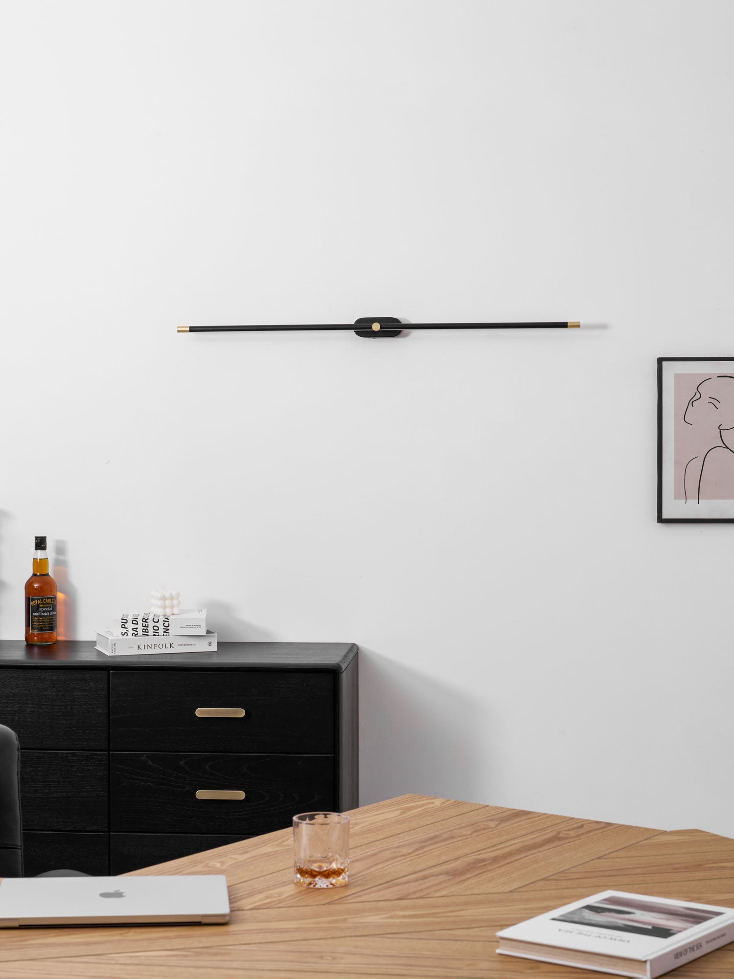 Rechargeable Wall Light Cordless LED Bar with Remote and USB C Charging