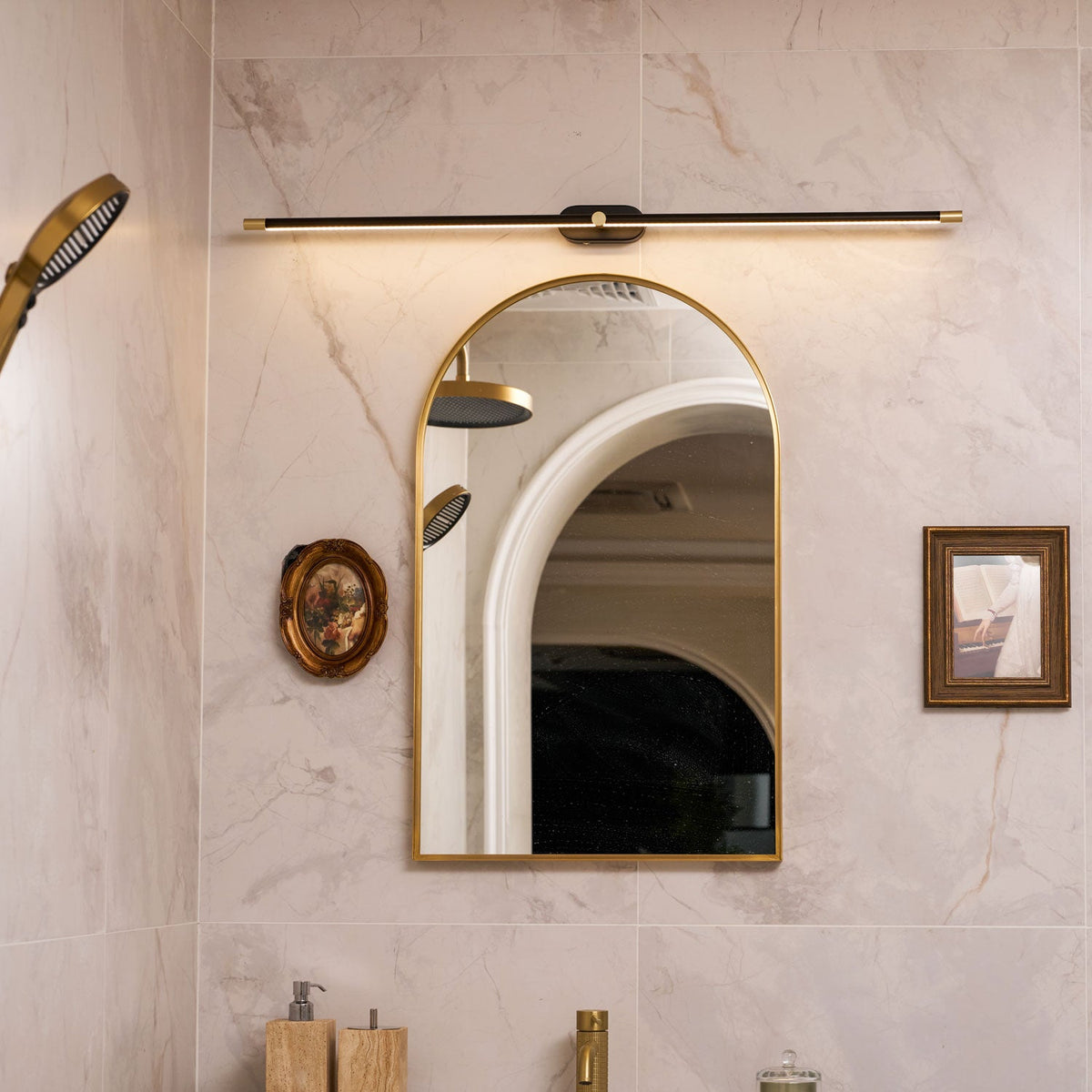 Rechargeable Wall Light Cordless LED Bar with Remote and USB C Charging