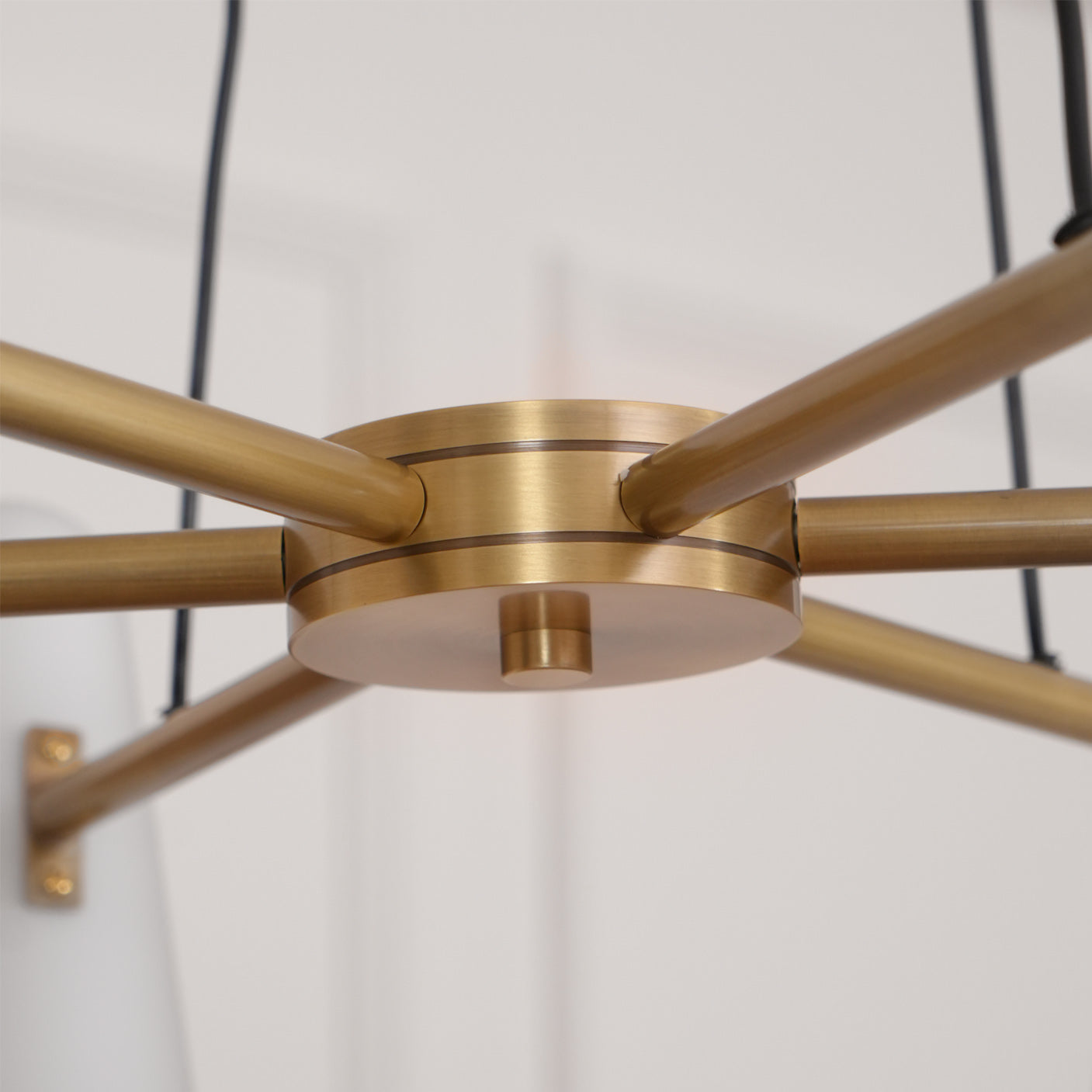 Brass Chandelier with White Glass Shades Candelabra Base Dining Room