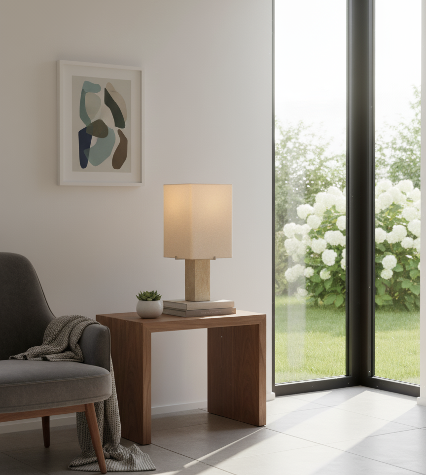 Nonna Moderne Bordlampe | Travertin