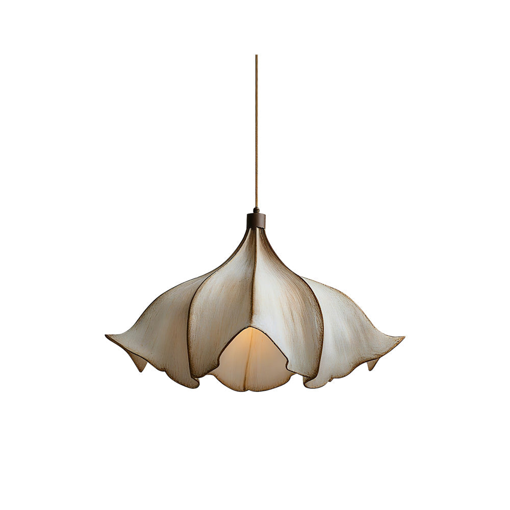 Cocoon Pendant Light Sculptural Webbed Shade Mid Century Style