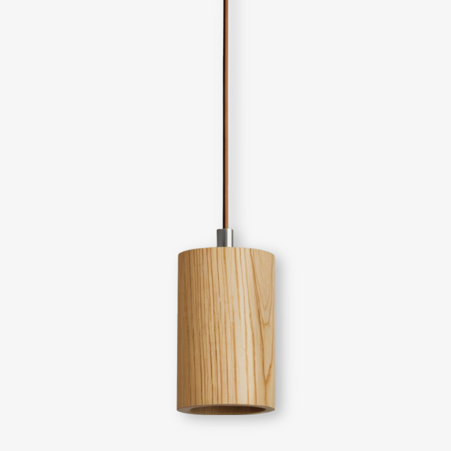 Pendel spisebordslampe i trædesign med spotlys
