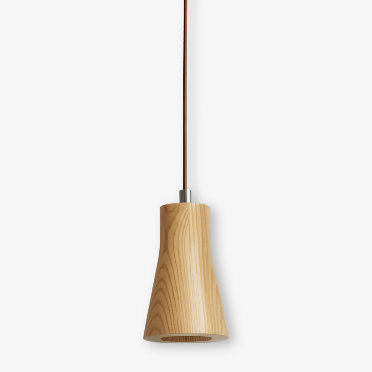 Pendel spisebordslampe i trædesign med spotlys