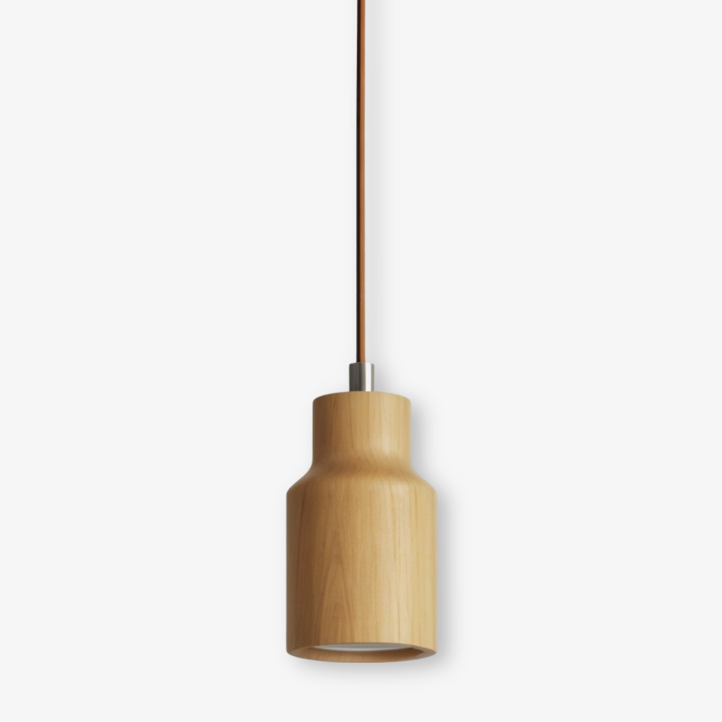 Pendel spisebordslampe i trædesign med spotlys