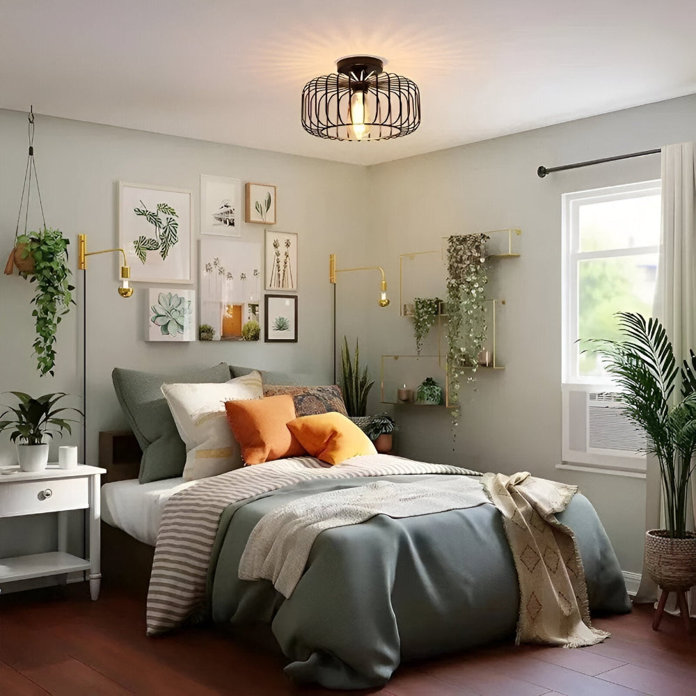 Plafond loftslampe i metal industrielt burdesign