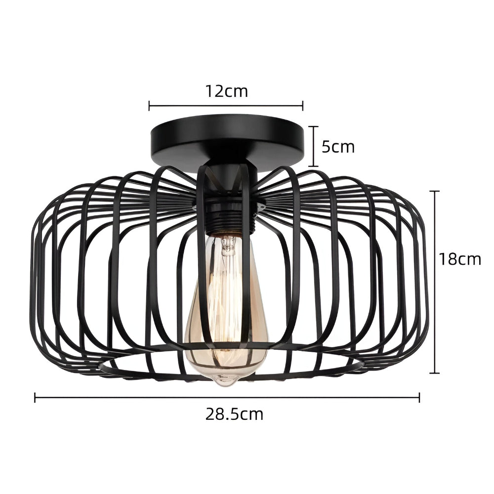 Plafond loftslampe i metal industrielt burdesign