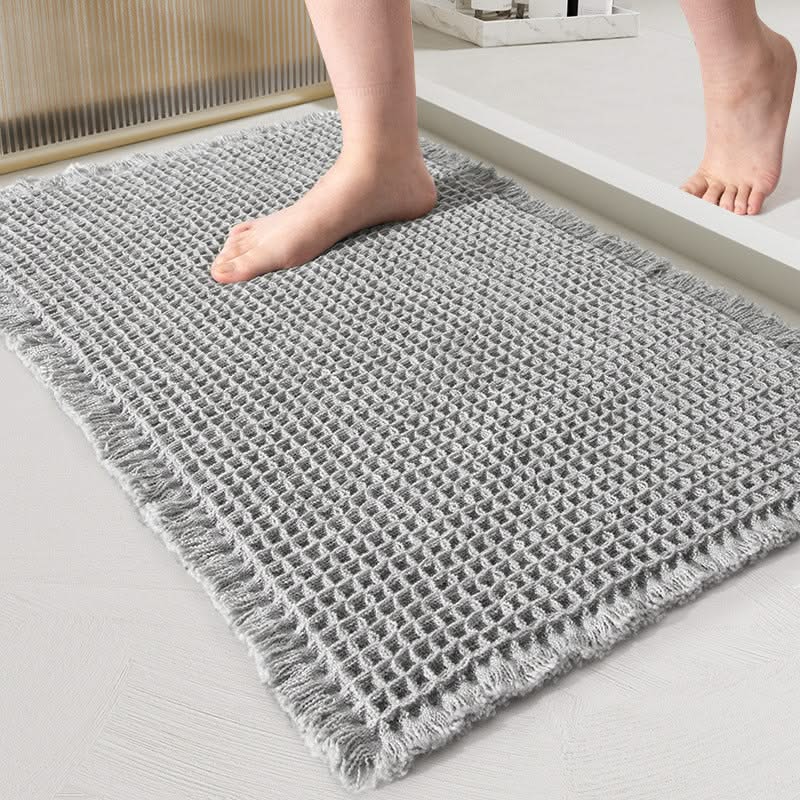 Waffle Weave Bath Mat Quick-Dry