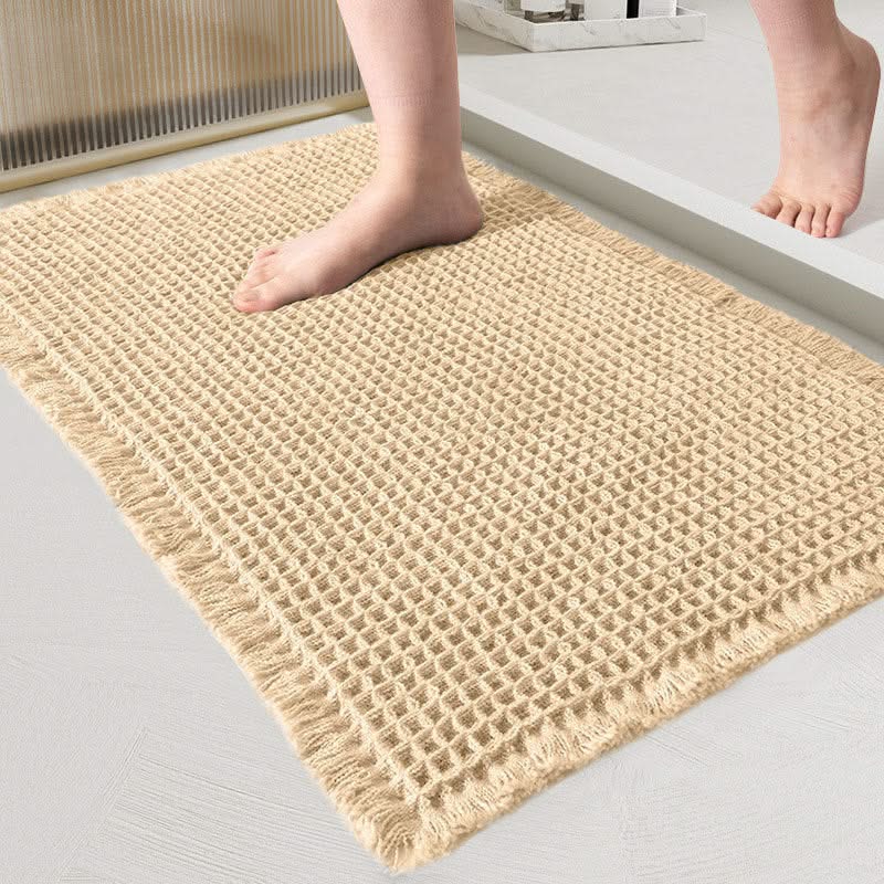 Waffle Weave Bath Mat Quick-Dry