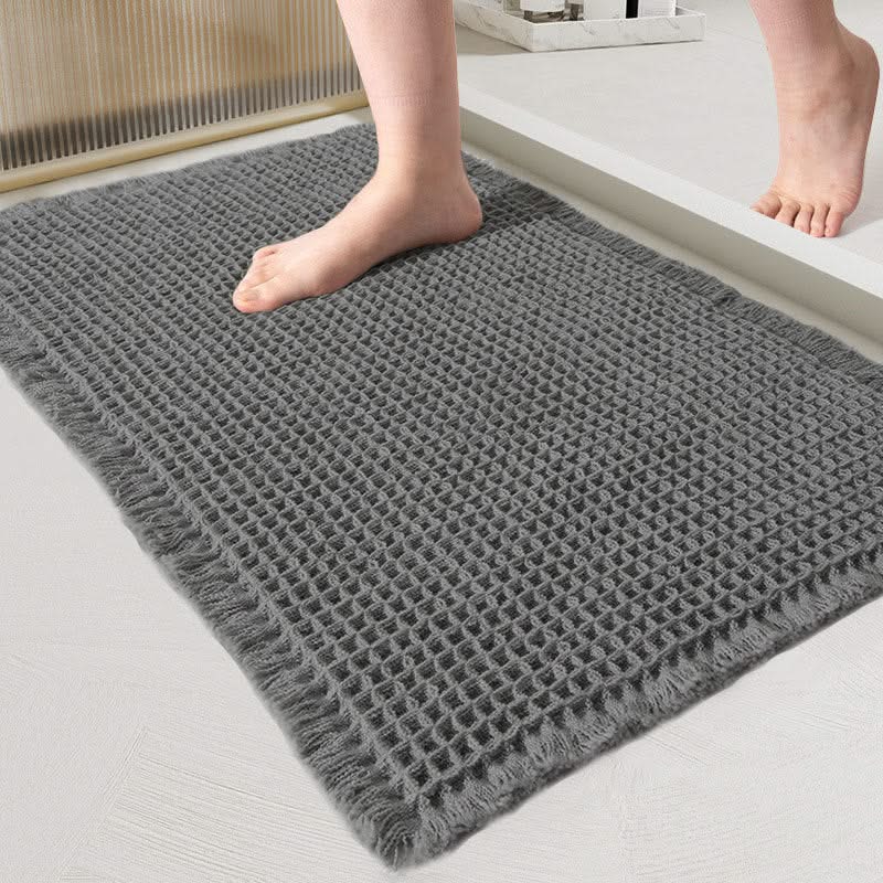 Waffle Weave Bath Mat Quick-Dry