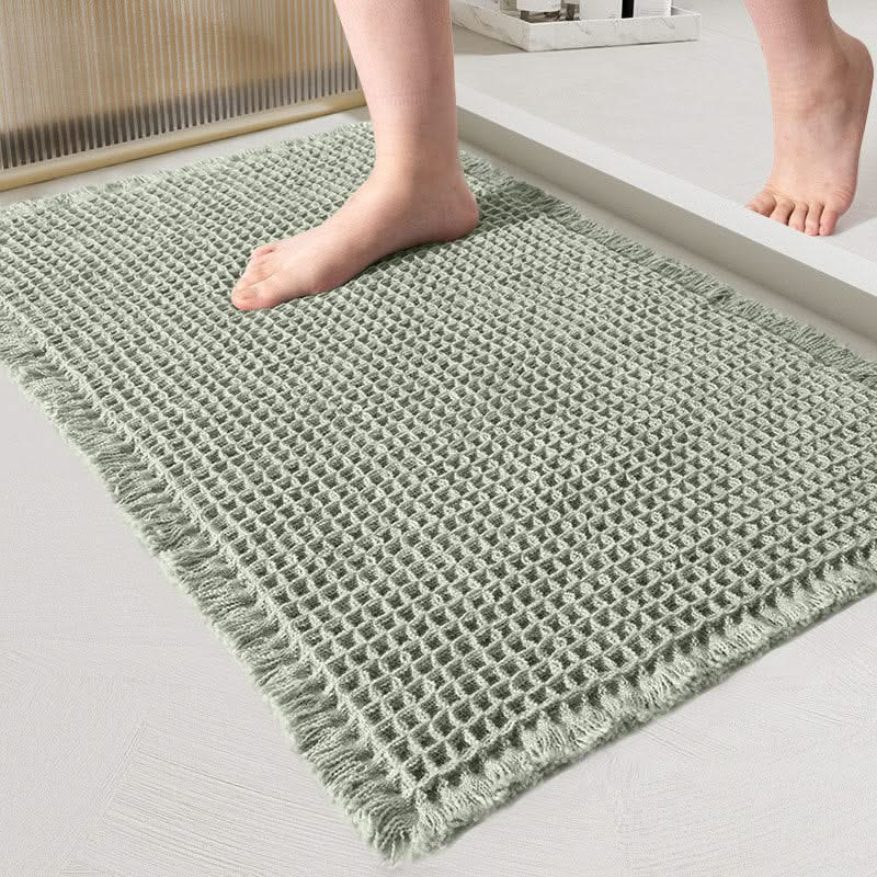Waffle Weave Bath Mat Quick-Dry