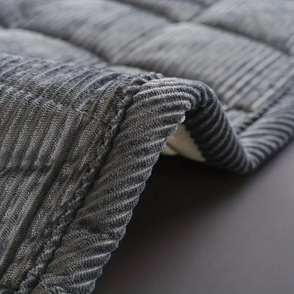 Quilted Sofa Seat Mat Corduroy Non-Slip Backing