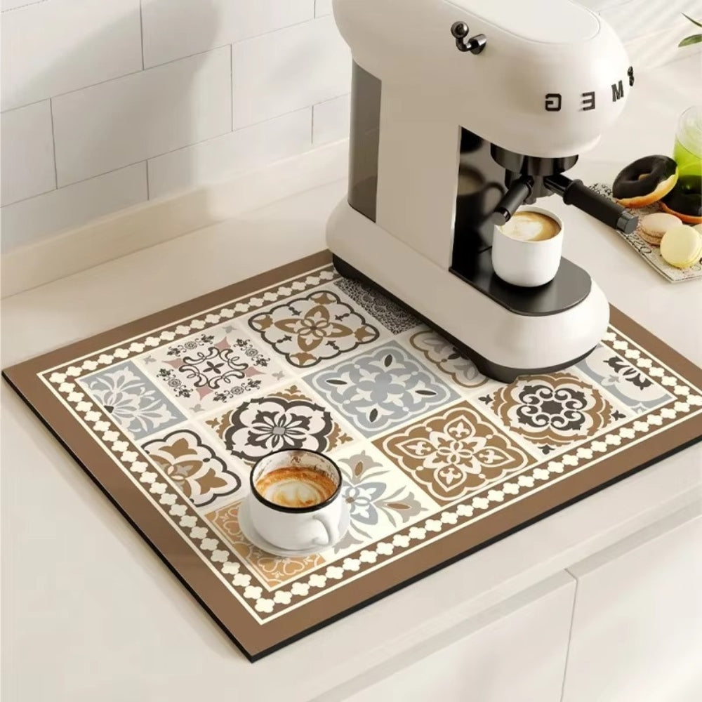 Coffee Bar Mat Absorbent Non Slip for Coffee Maker Station