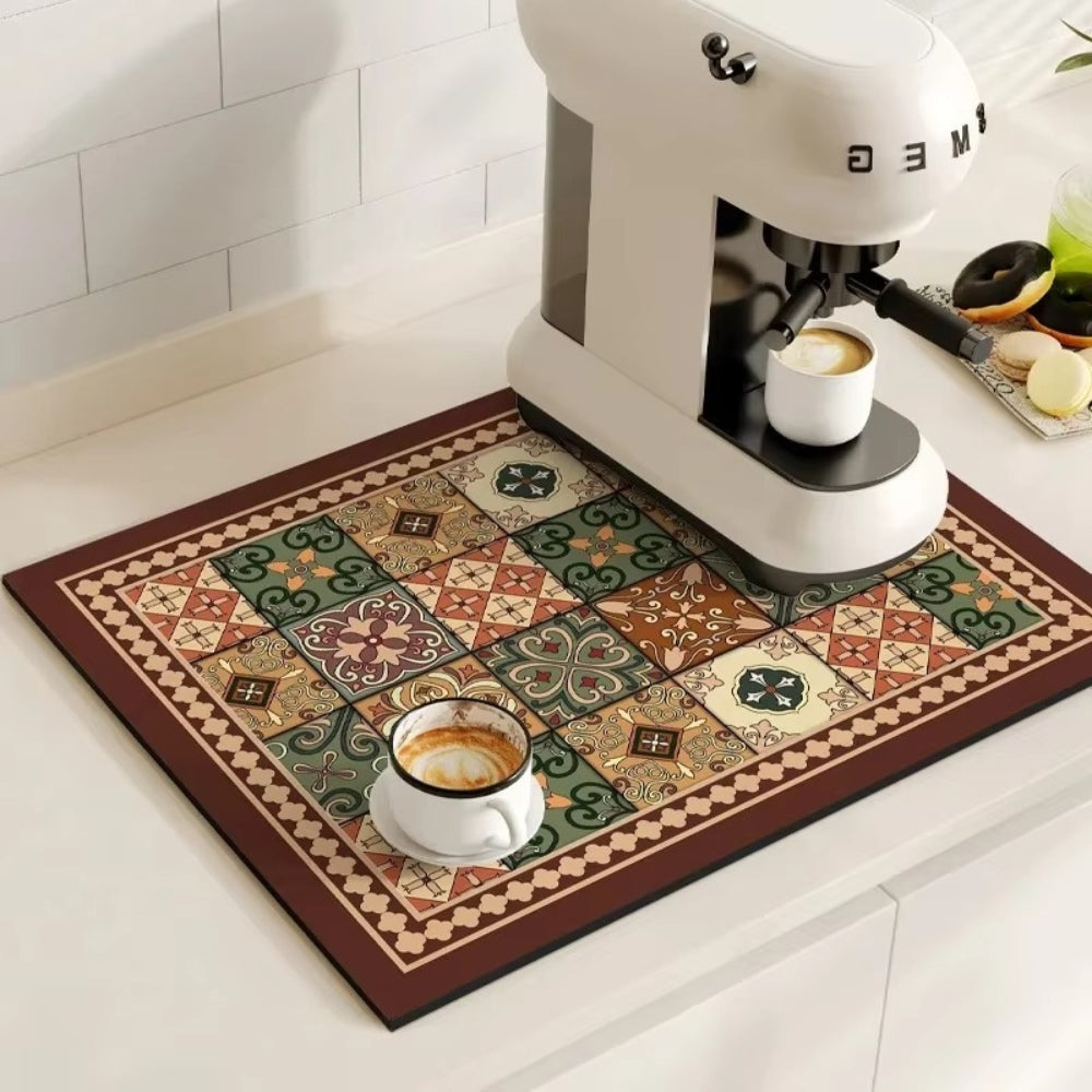 Coffee Bar Mat Absorbent Non Slip for Coffee Maker Station