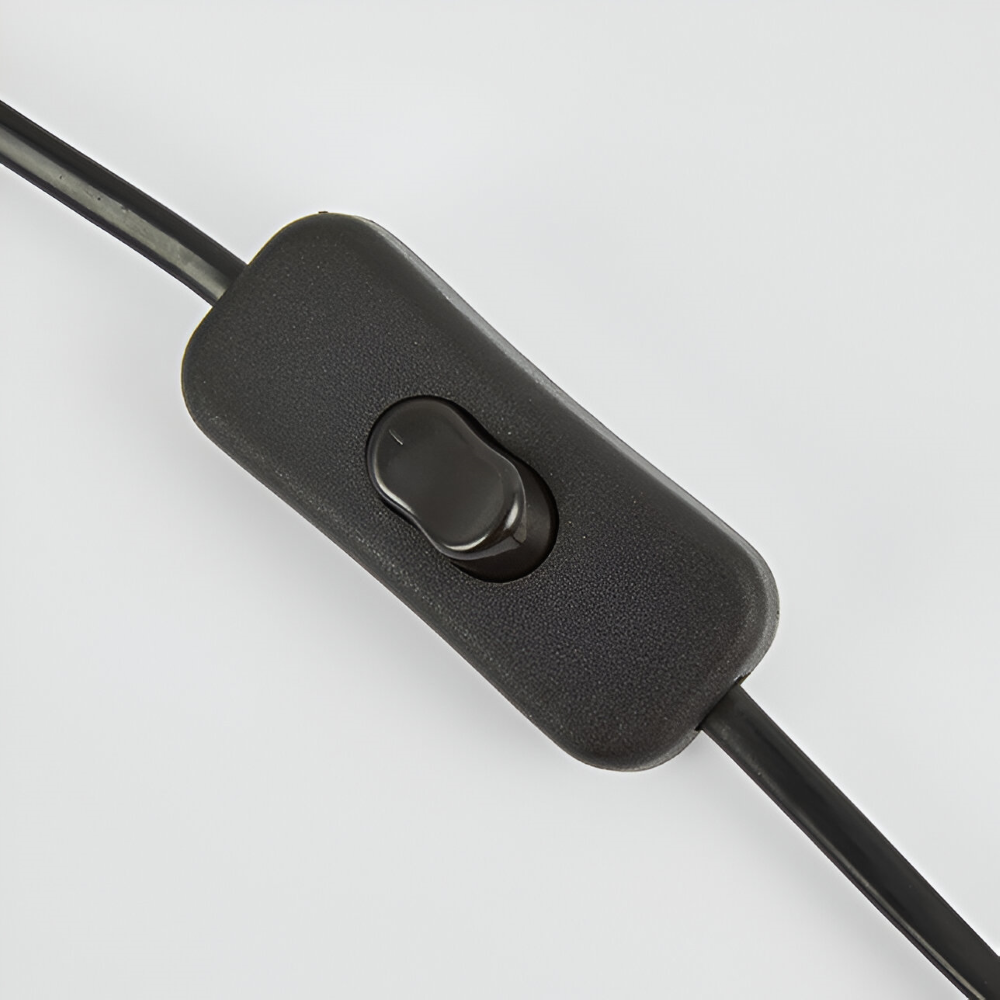 Roterende skrivebordslampe med klemme og dobbeltforbundet arm