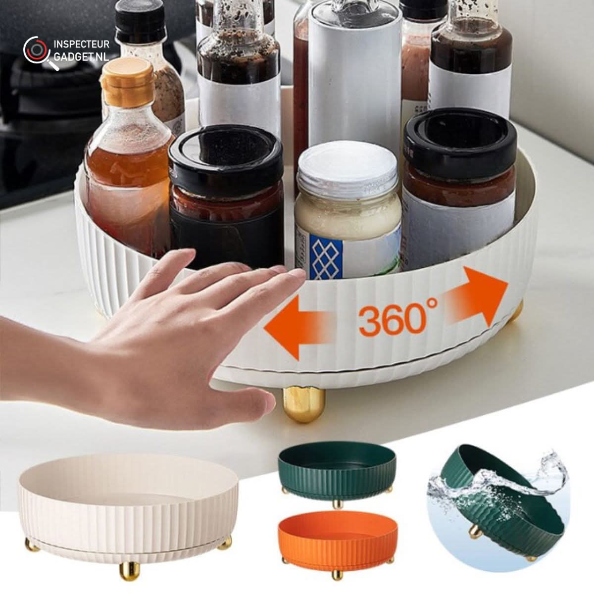 Lazy Susan Turntable Organizer for Cabinet and Countertop